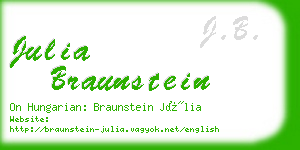 julia braunstein business card